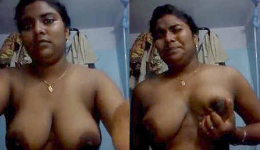 tamil teen squeezing her boobs with hot expression