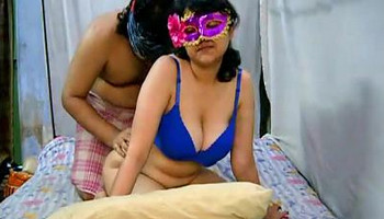 Indian Bhabhi Bending Over Taking Her Lovers Cock Deep Inside Her Ass