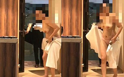 desi wife towel drop exposing boobs to room service boy