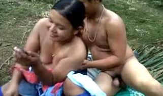 Indian hot couple outdoor fucking