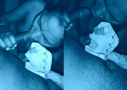 Desi maid sucking cock caught by hidden night vision camera