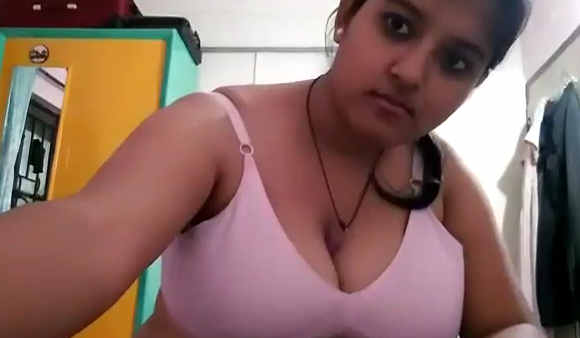 Bengali girl Ankita self fondled and sucking her big boobs clip