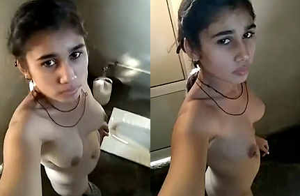 cute indian babe record nude selfie for boyfriend